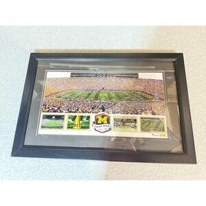 UNIVERSITY OF MICHIGAN LIMITED EDITION FOOTBALL STADIUM FRAMED COLLAGE 10 x 18